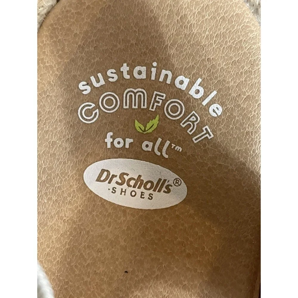 Dr. Scholl Women 9.5M Once Twice White Faux Leather Platform Espadrille Sandal - Picture 8 of 12